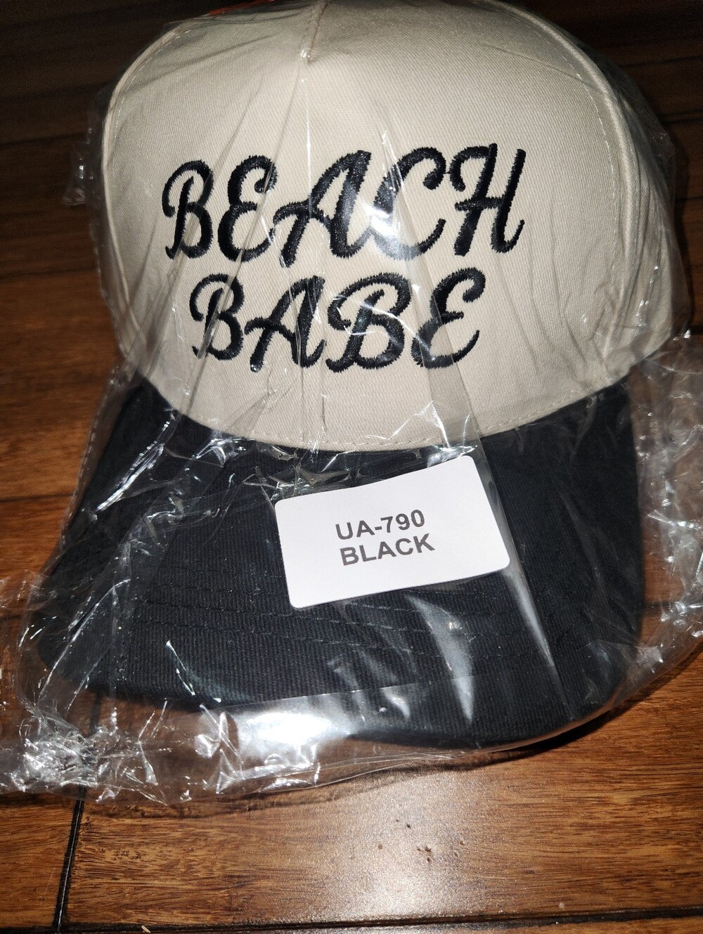 Beach Babe Two-Tone Trucker Cap - Black & Cream